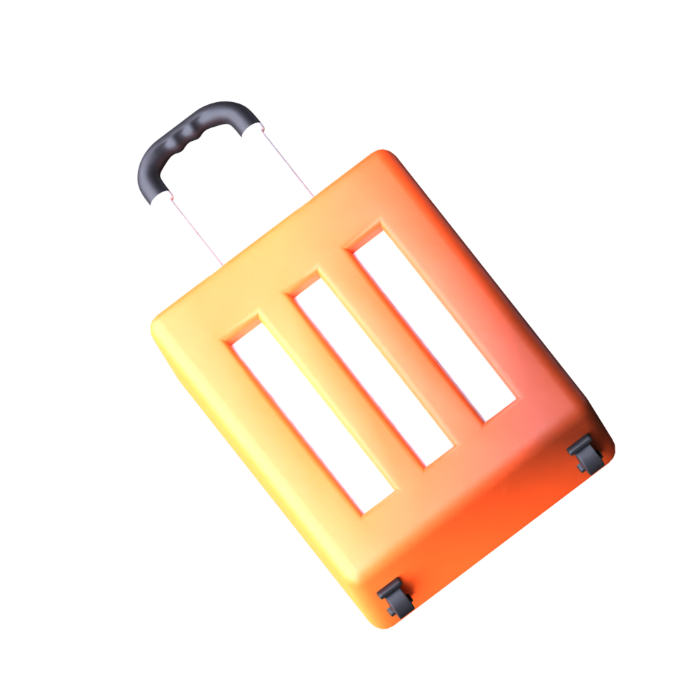 3d suitcase design for your app, website, or project png