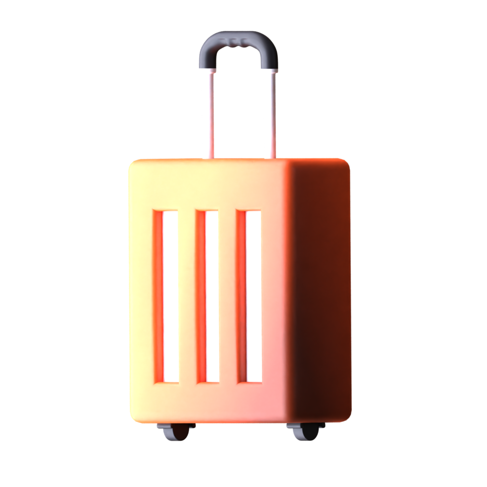 3d suitcase design for your app, website, or project png