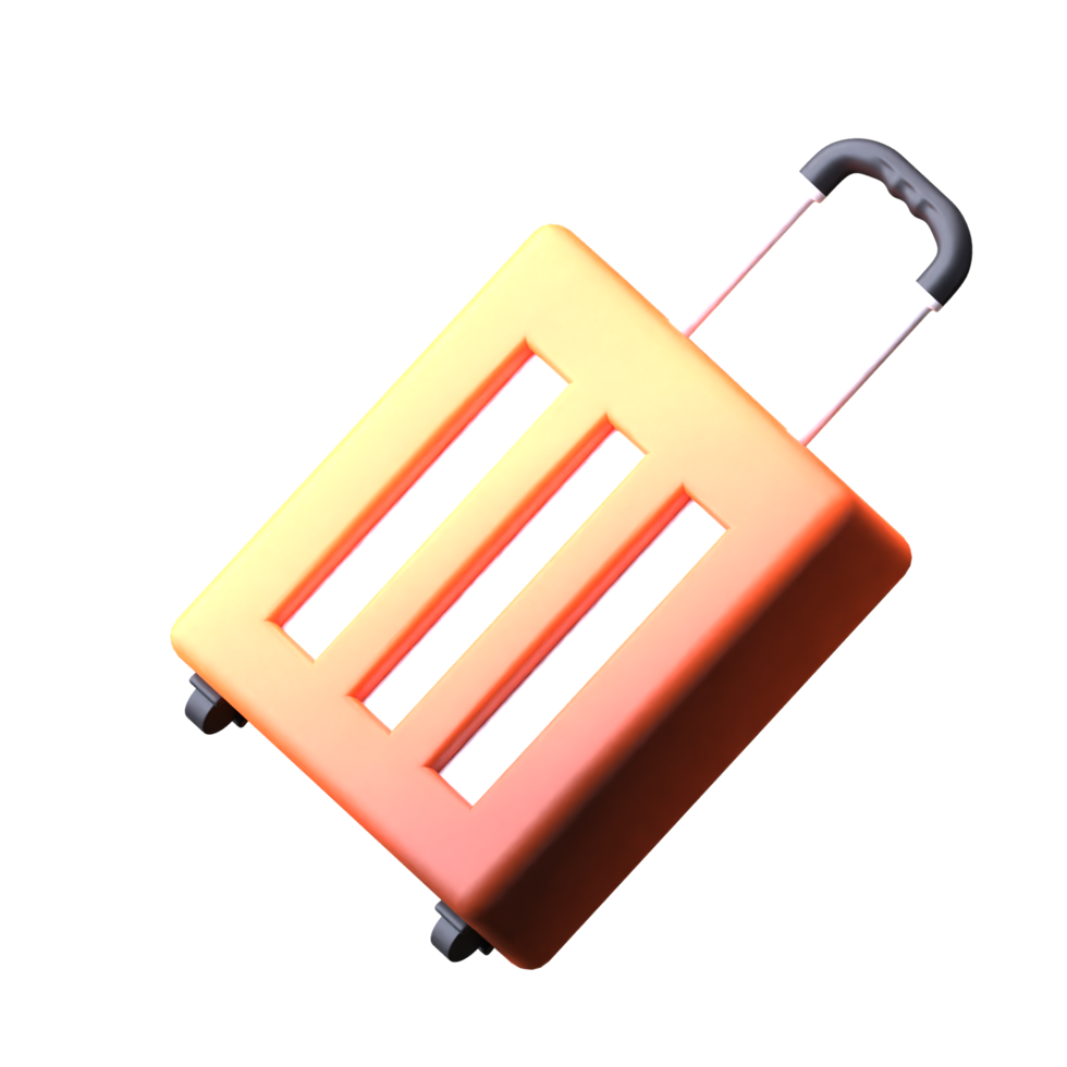 3d suitcase design for your app, website, or project png