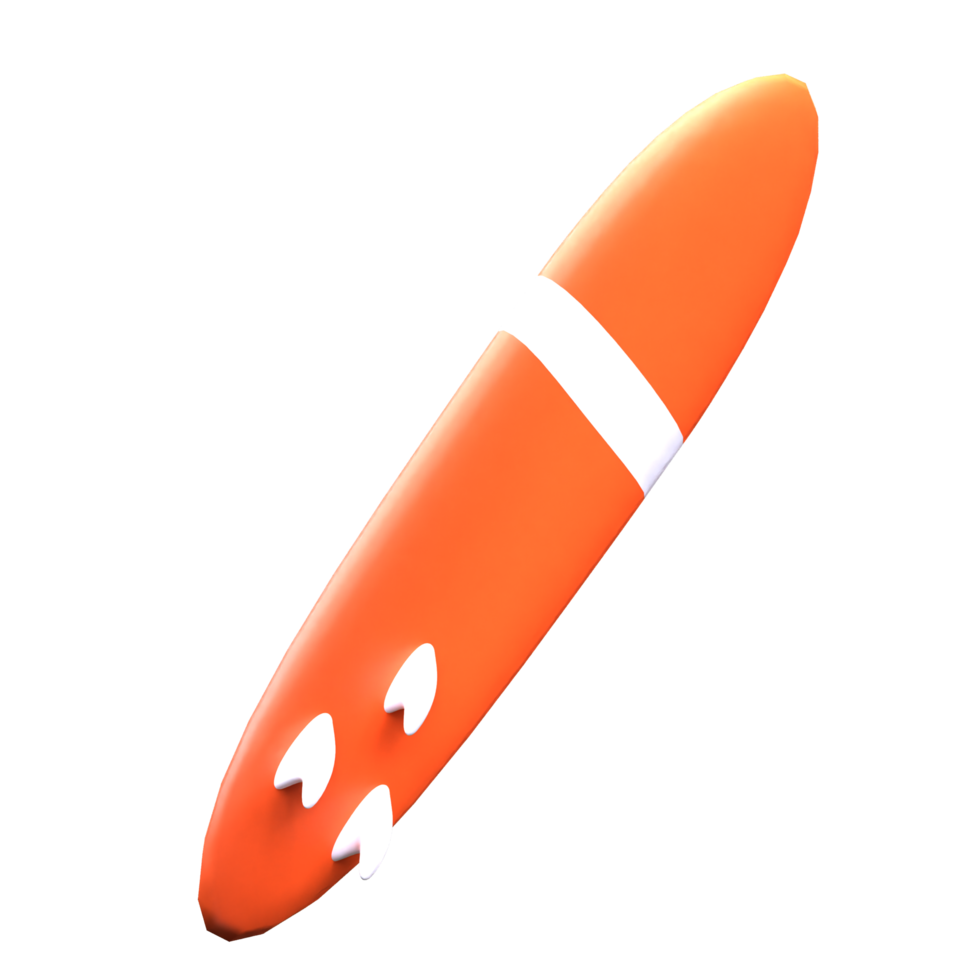 3d object surfboard design png