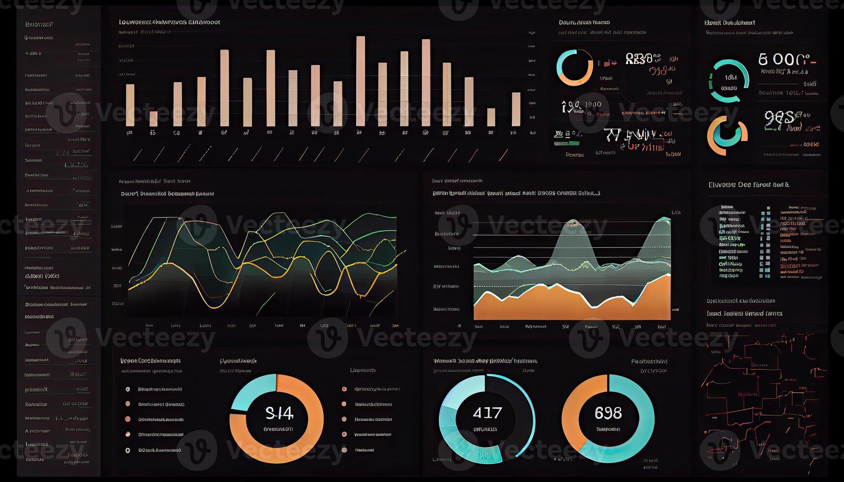 Analyst working on business analytics dashboard photo