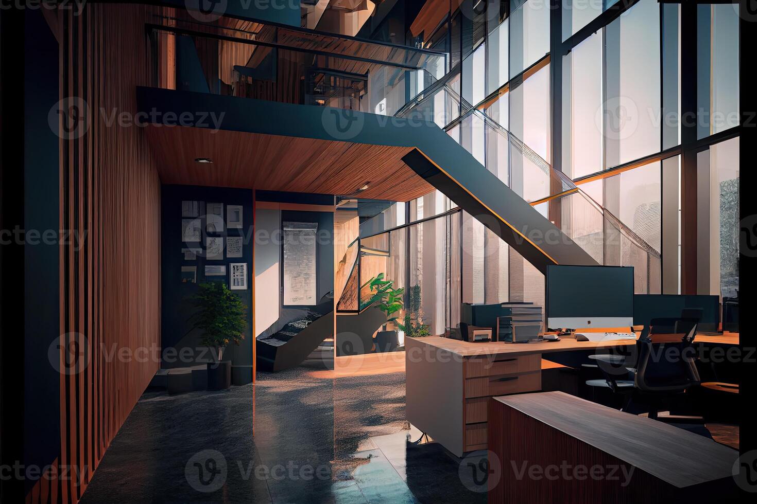 Architectural visualization of an office photo