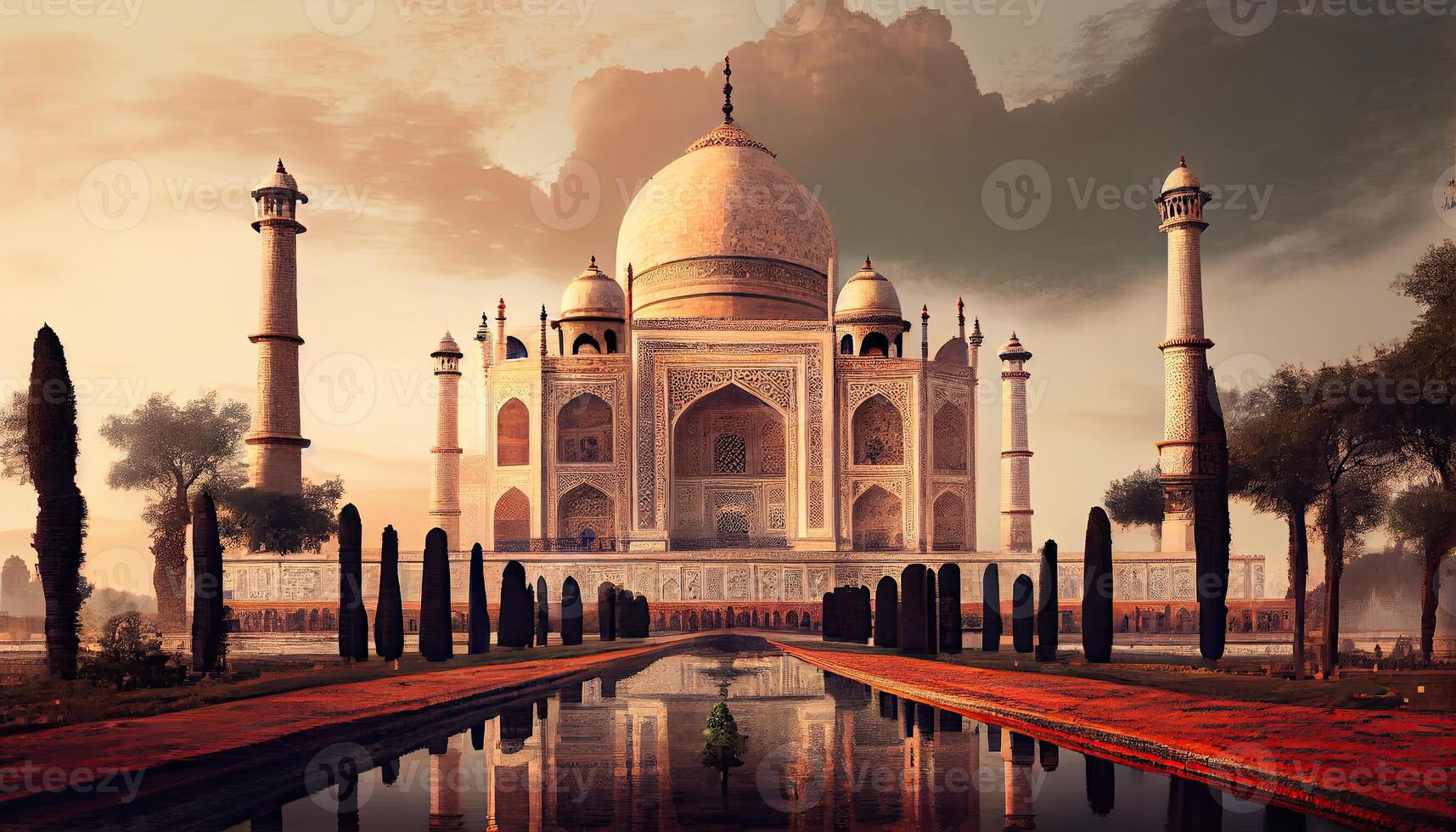 taj mahal in agra country photo