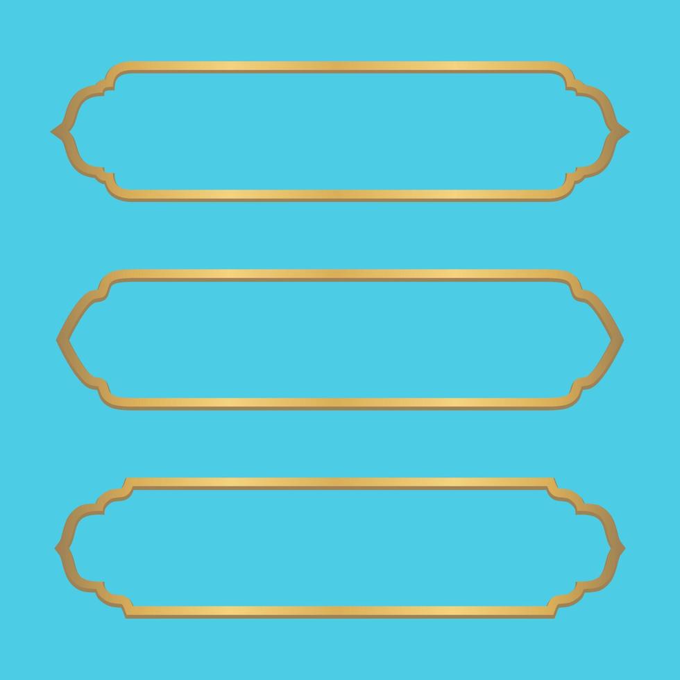 Luxury Golden Islamic Banners Title Frame for Ramadan Kareem vector