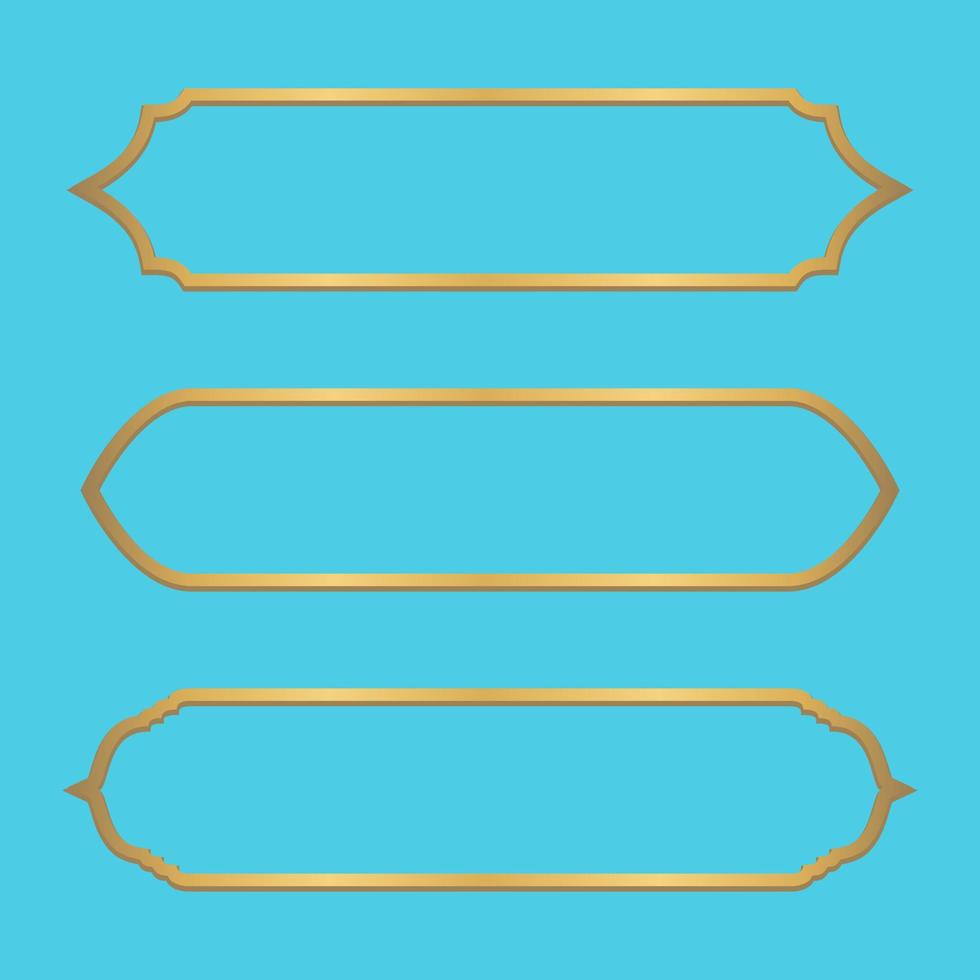 Luxury Golden Islamic Banners Title Frame for Ramadan Kareem vector