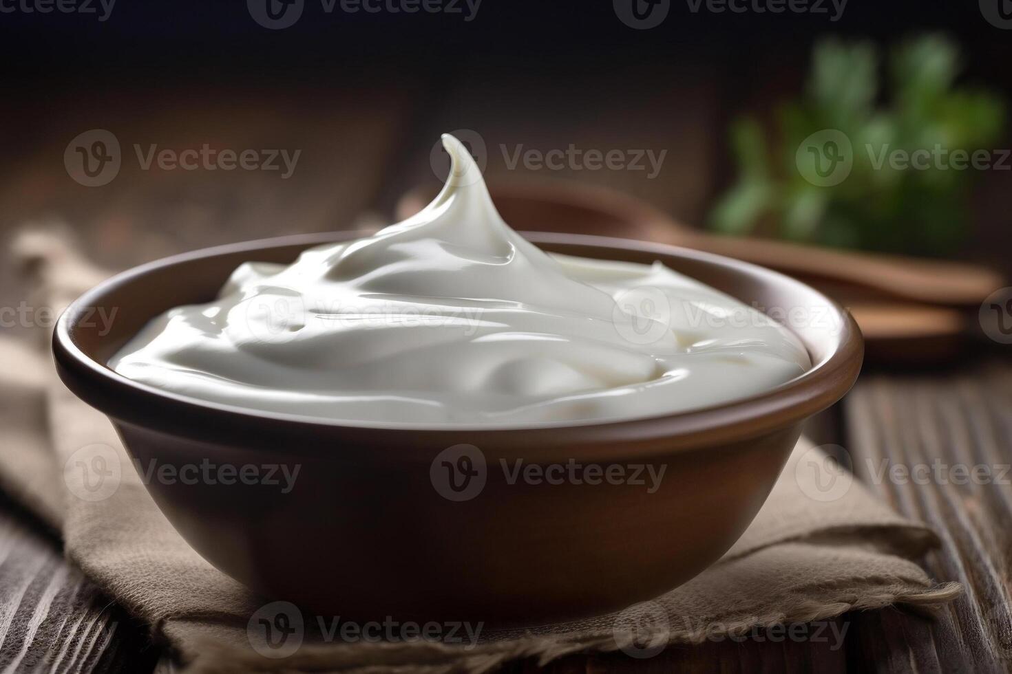 sour cream in a bowl. photo