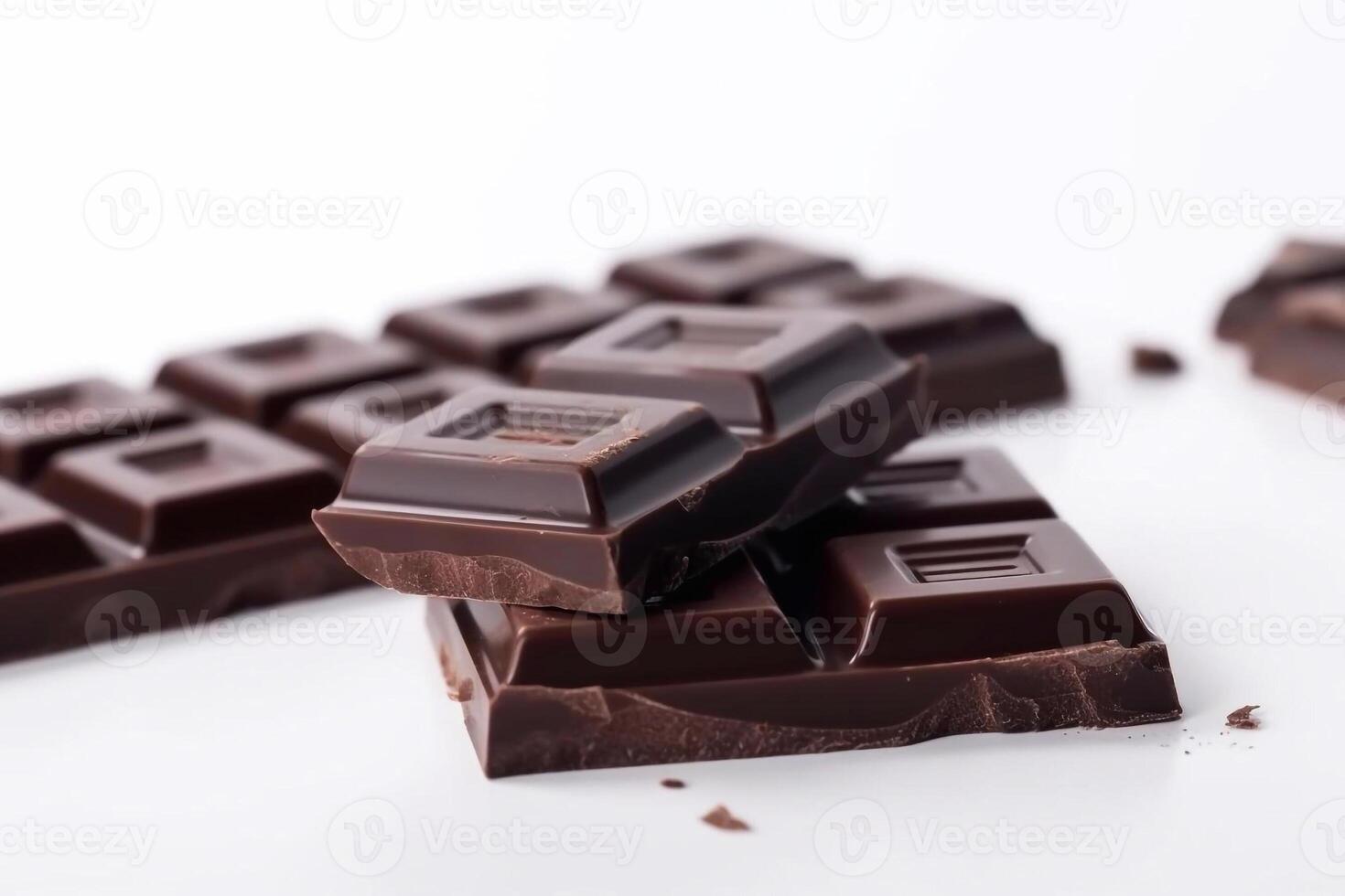 bar of chocolate on a white background. photo