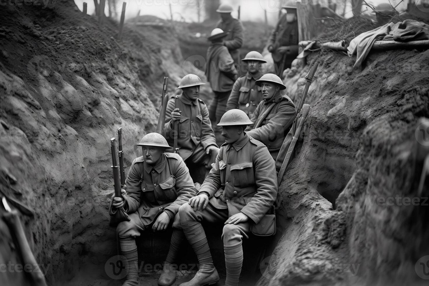 Soldiers of the First World War. photo