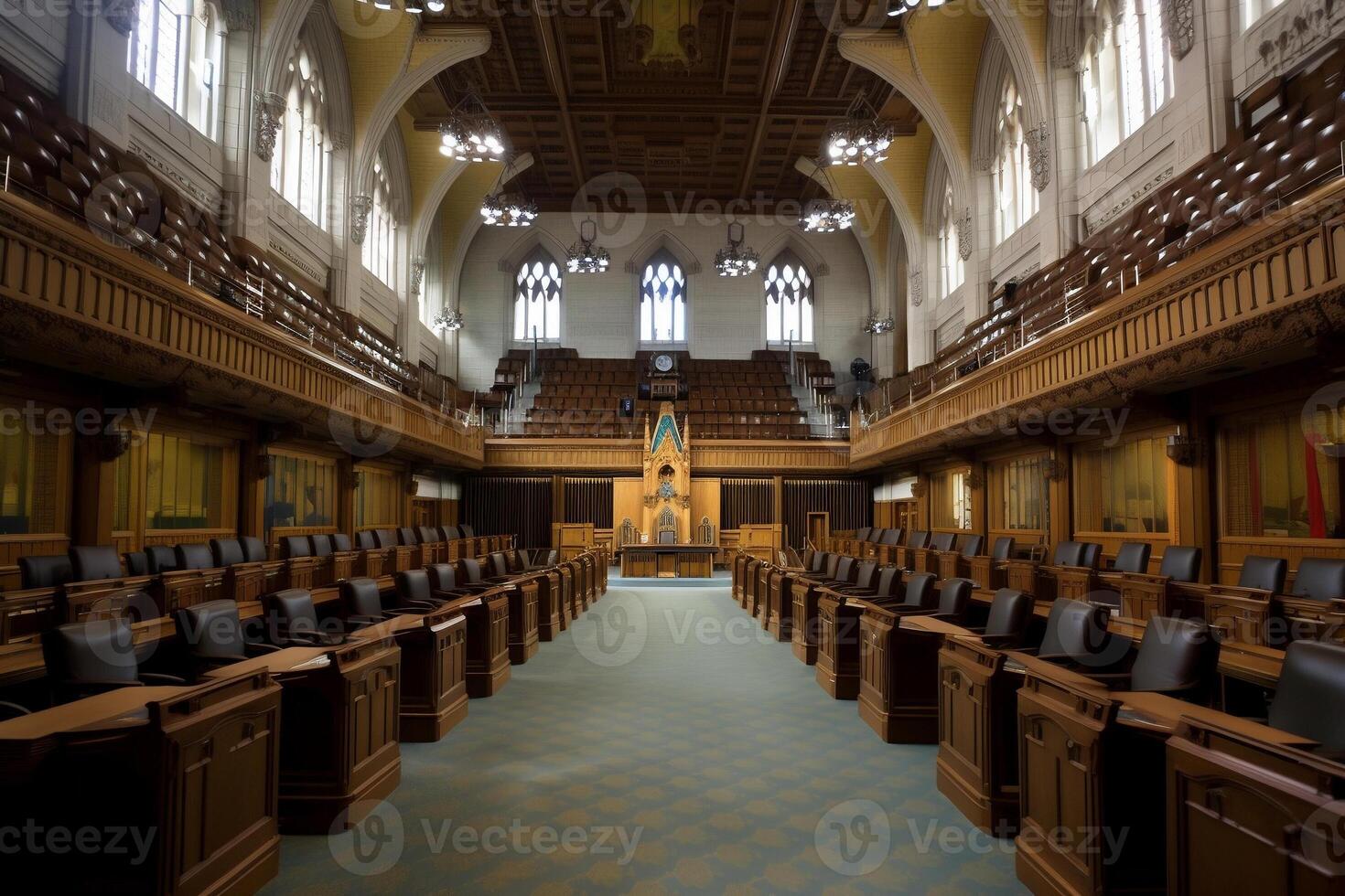 Interior of the parliament. photo