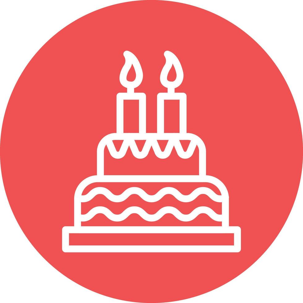 diseño de icono de vector de pastel de cumpleaños