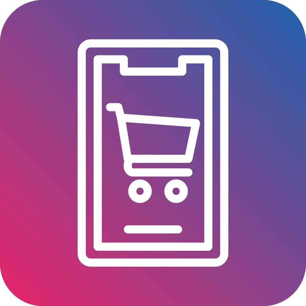 Mobile Shopping Vector Icon Design