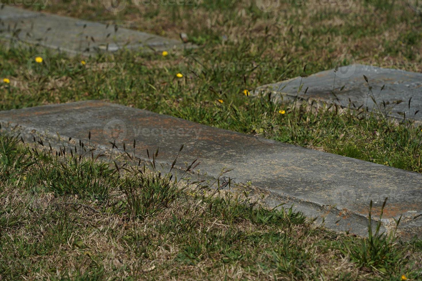 Civil war tombstones tomb of American Revolution british soldier settler in Yorktown, Virginia photo