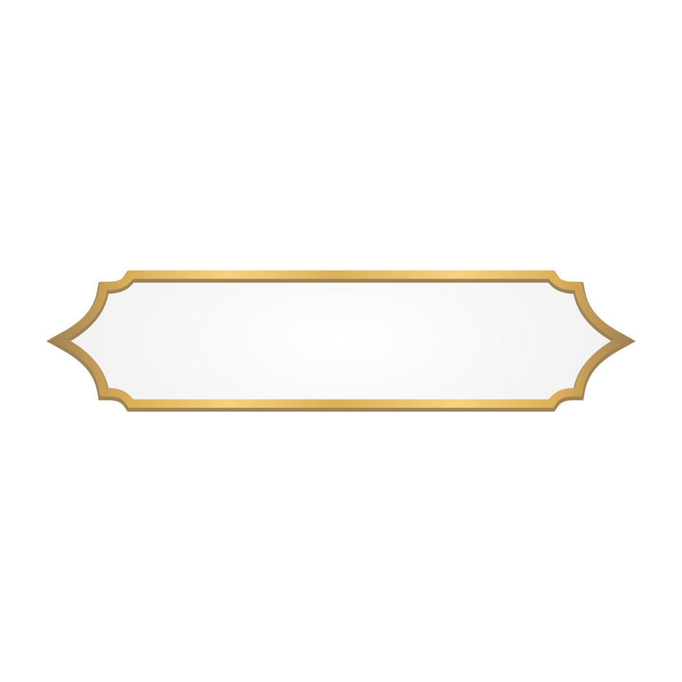 Luxury Golden Islamic Title Frame for Ramadan Kareem png