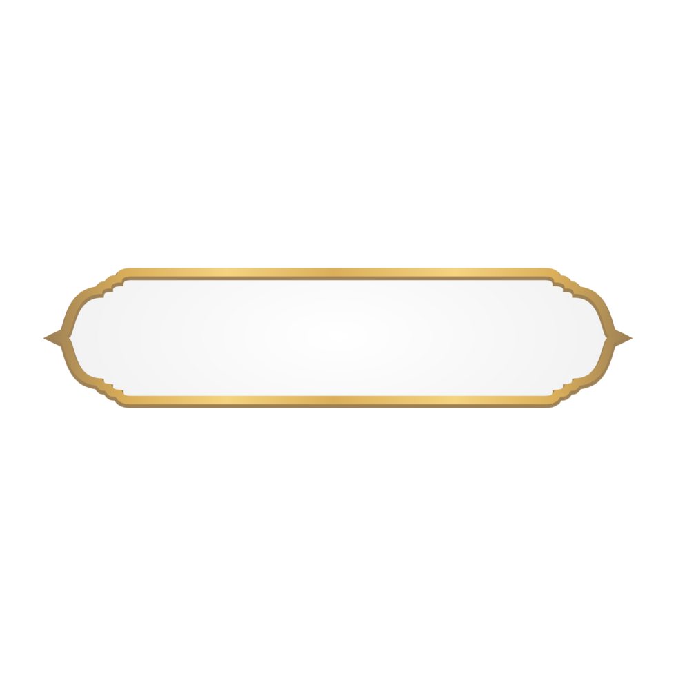 Luxury Golden Islamic Title Frame for Ramadan Kareem png