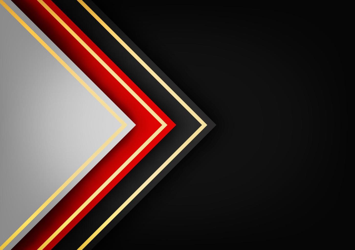 Modern style frame triangle presentation gold line vector background