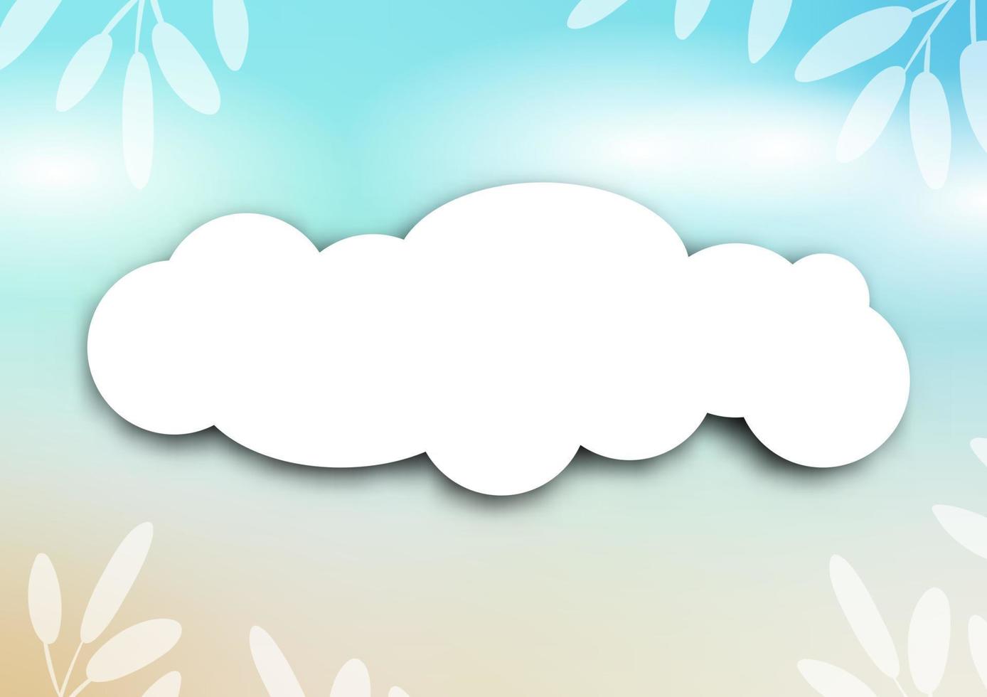 Abstract gradient pastel decorations cloud line vivid vector background