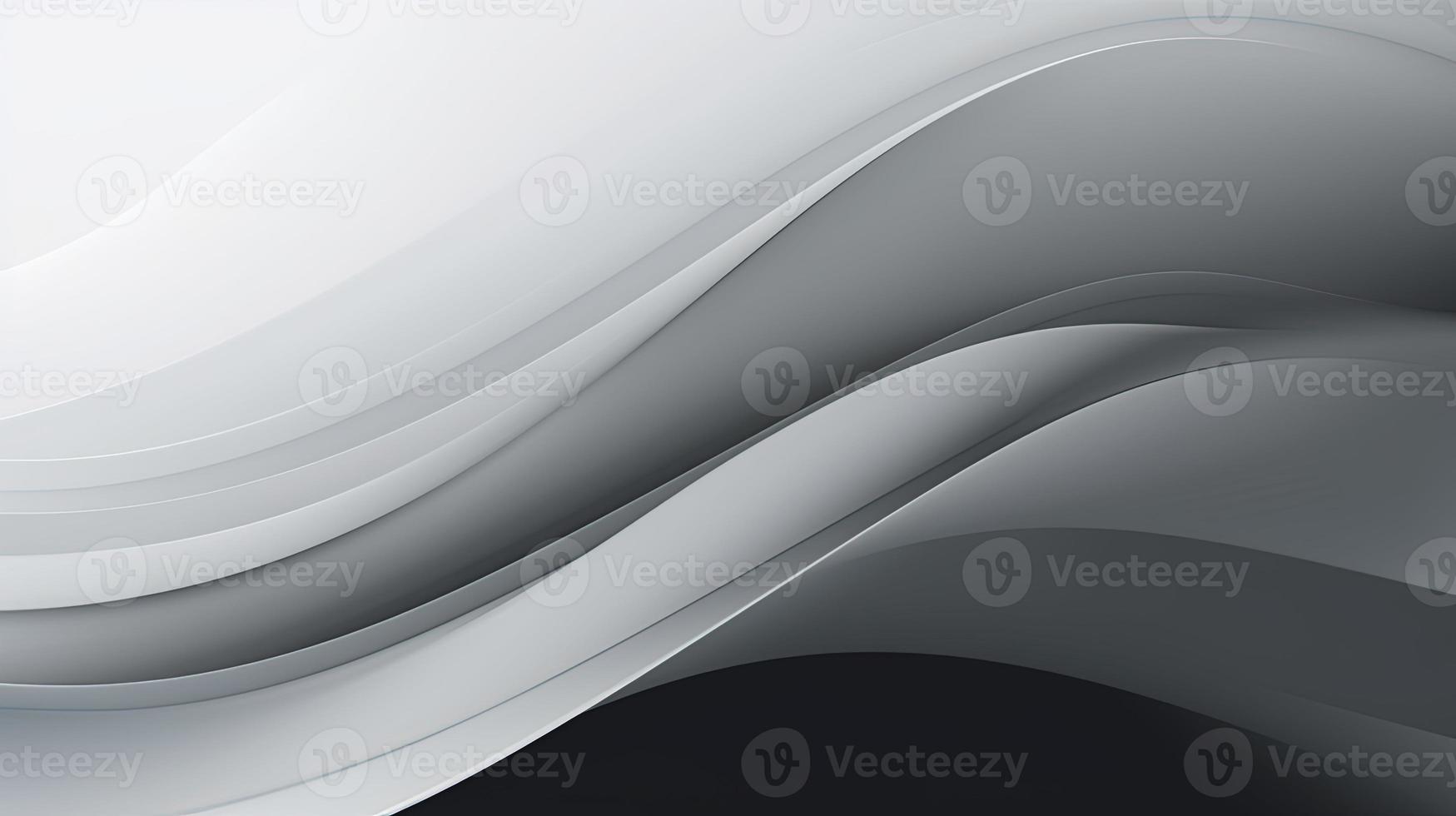 abstract background with smooth lines in gray colors, 3d illustration photo