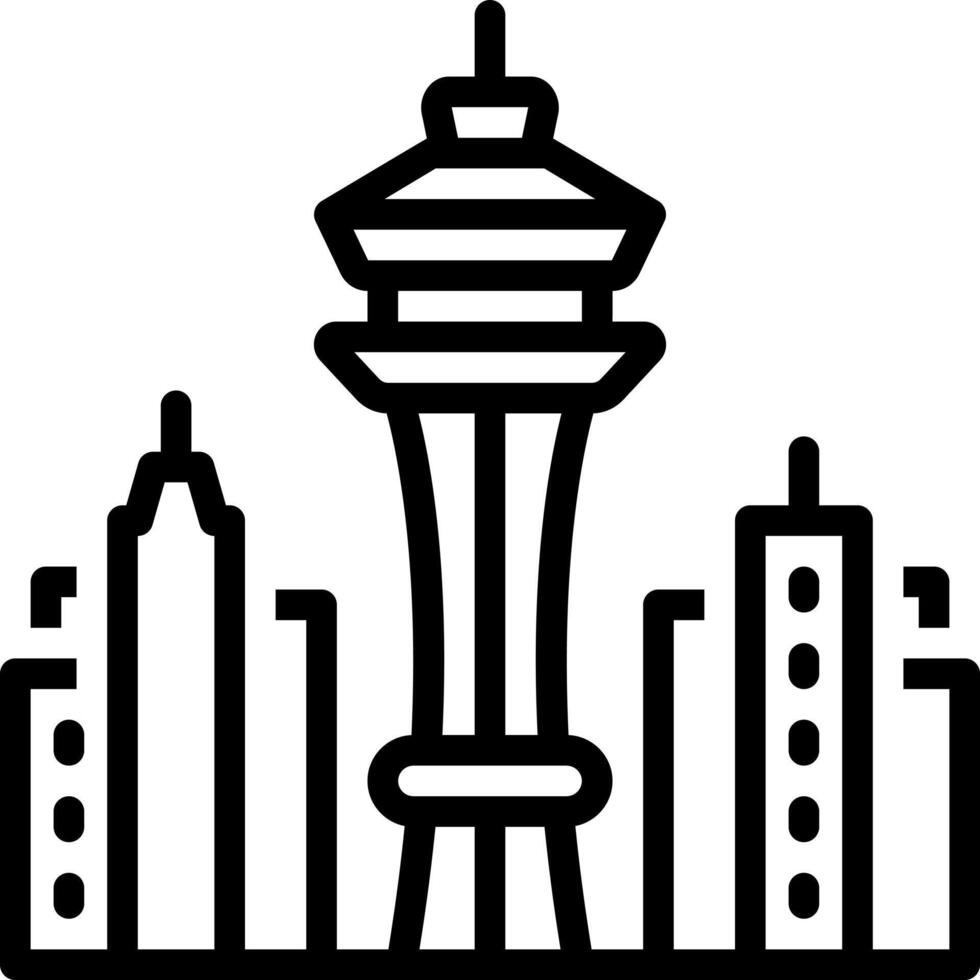 line icon for seattle vector