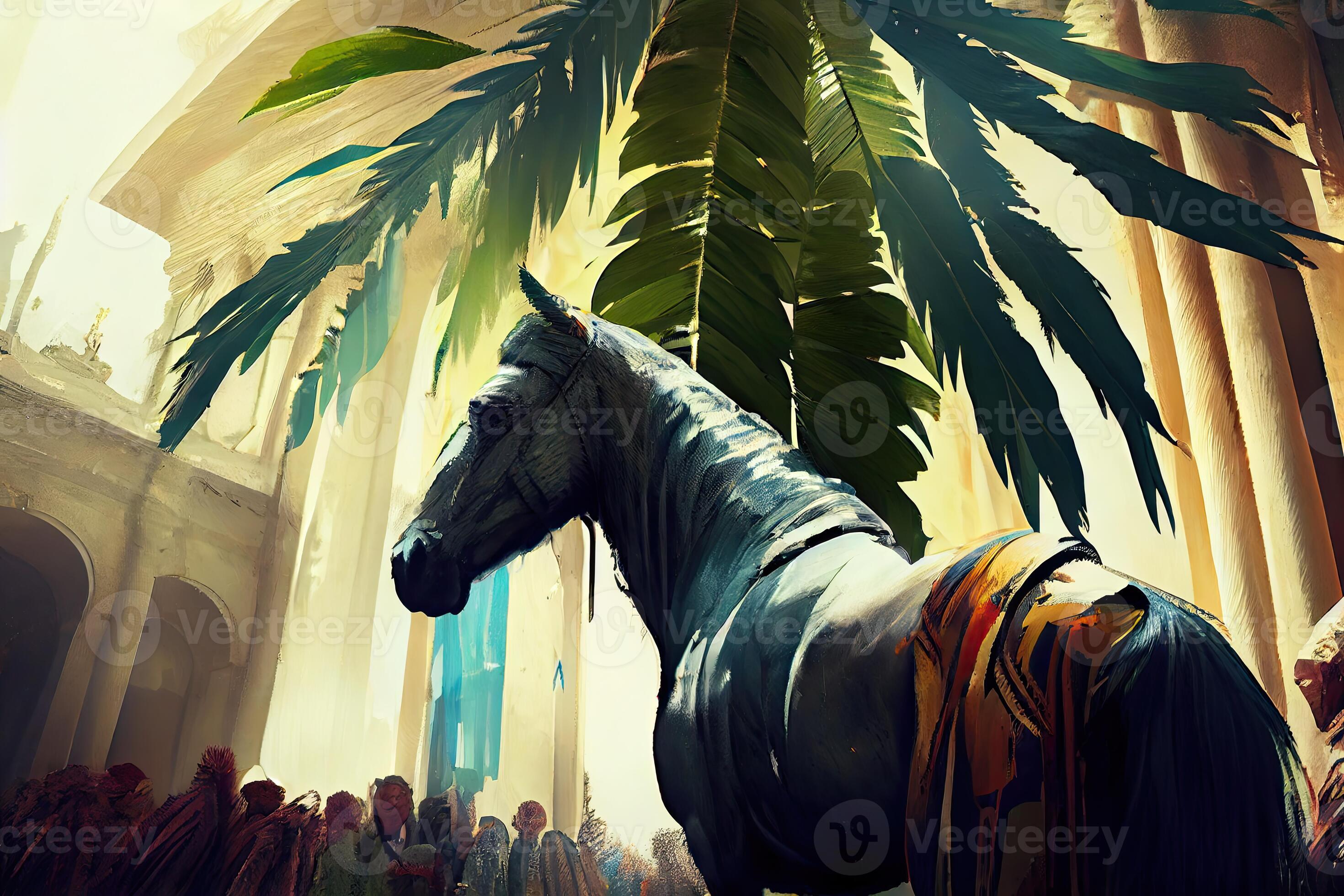 PalmSunday on the occasion of Jesus' entry into Jerusalem generrated ai ...