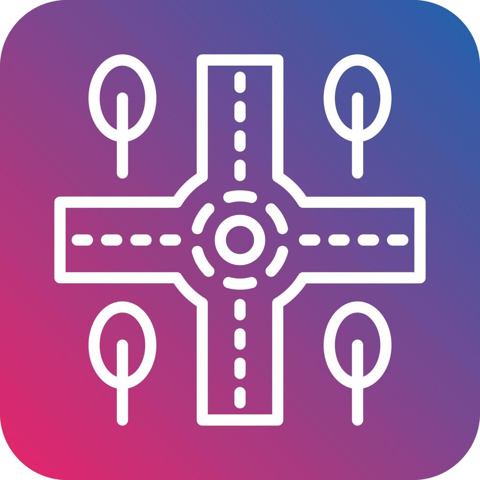 Crossroad Vector Icon Design