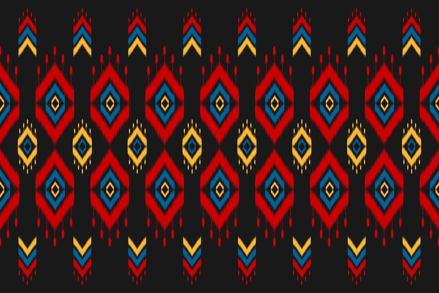 Carpet ethnic ikat pattern art. Geometric ethnic ikat seamless pattern in tribal. Mexican style. vector