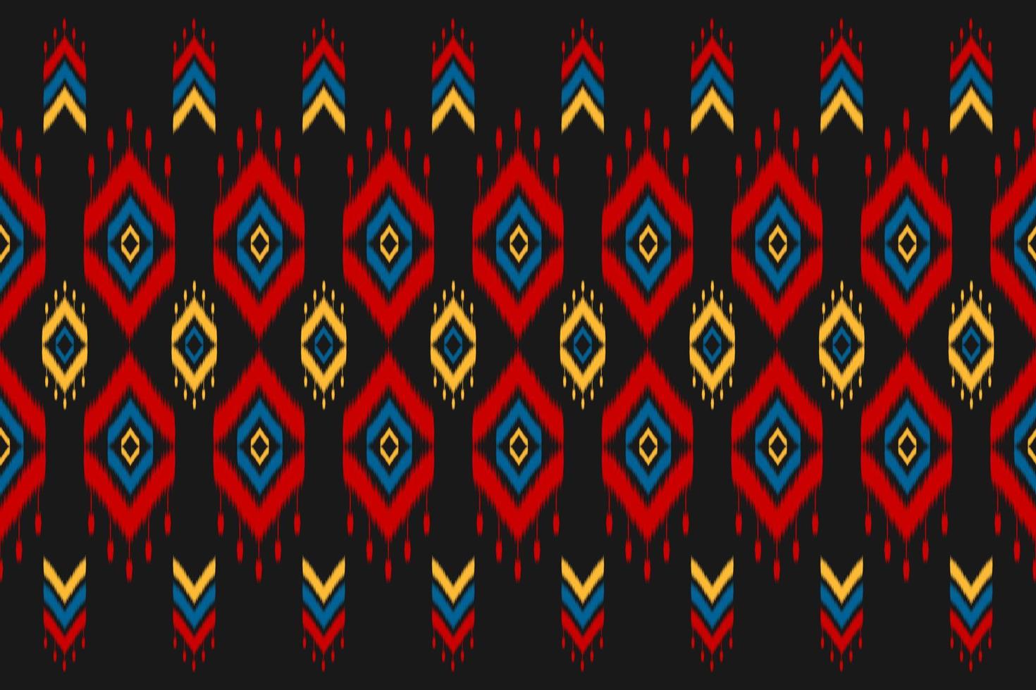 Carpet ethnic ikat pattern art. Geometric ethnic ikat seamless pattern in tribal. Mexican style. vector