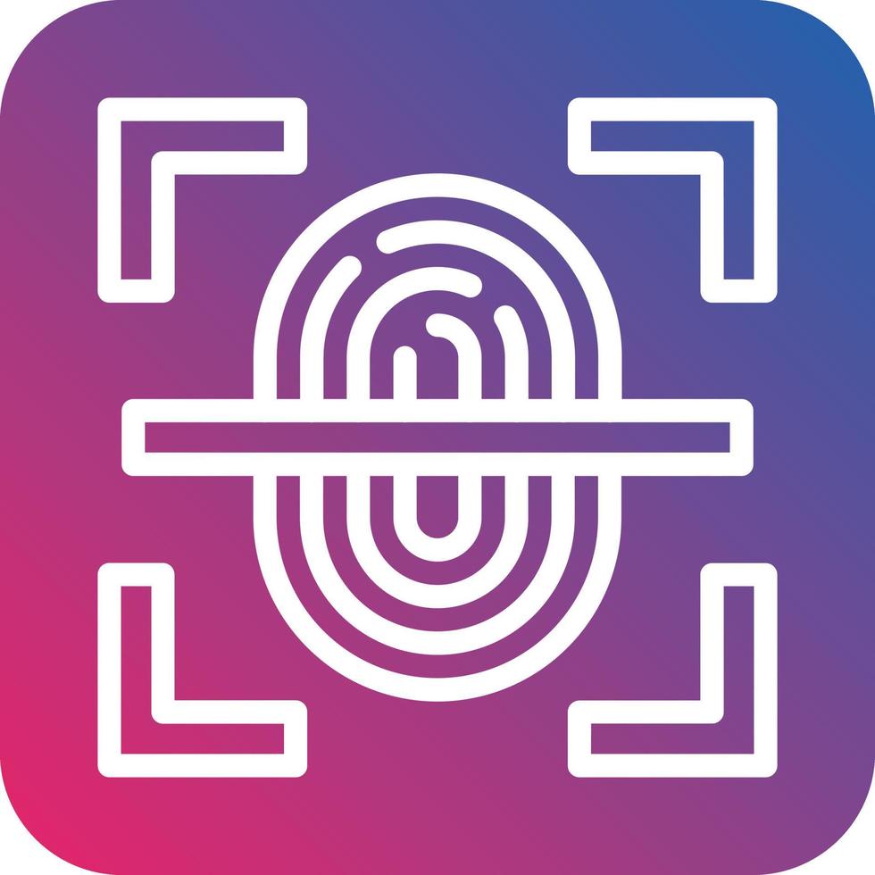 Fingerprint Scan Vector Icon Design