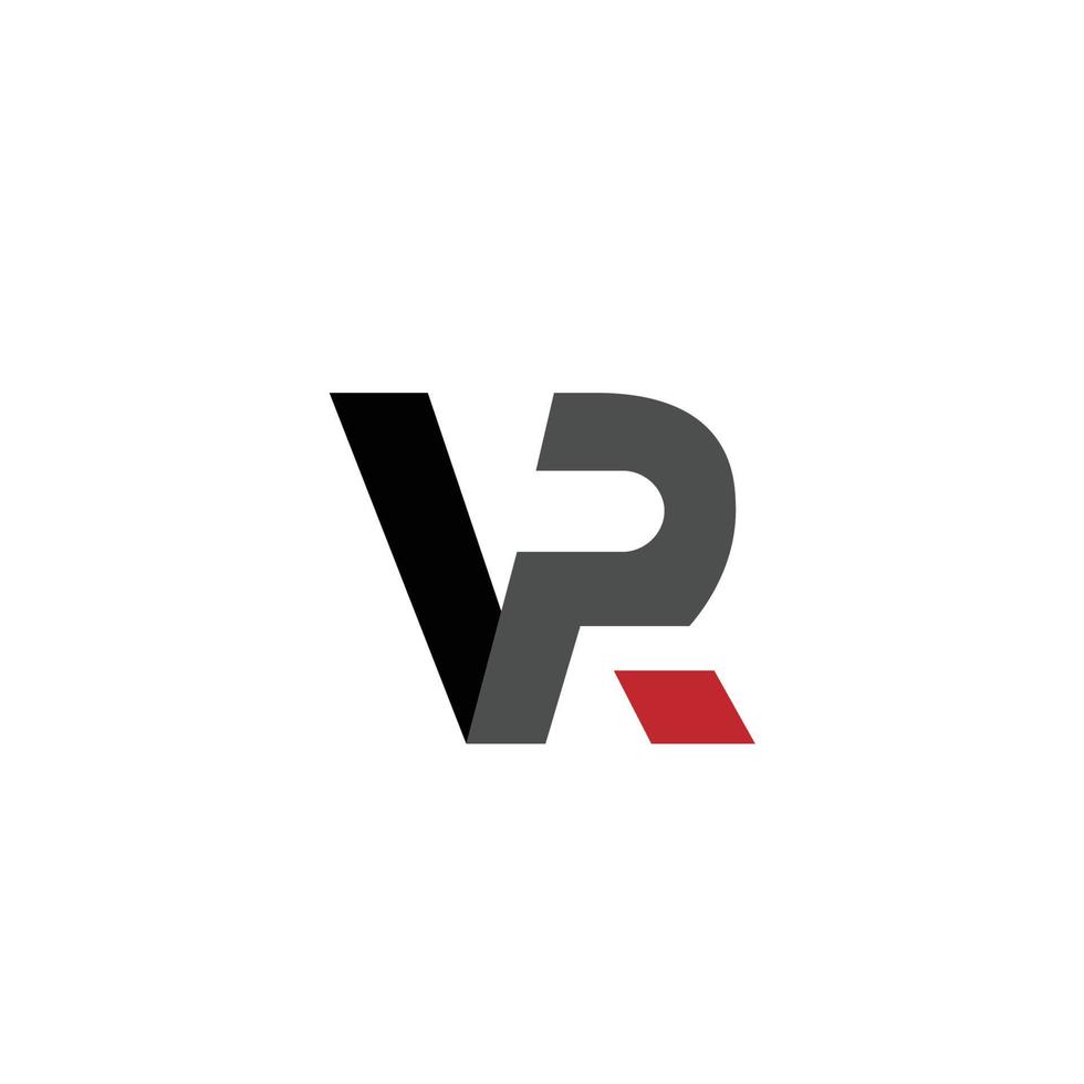 v r virtual 3d font modern technology logo virtual reality vector