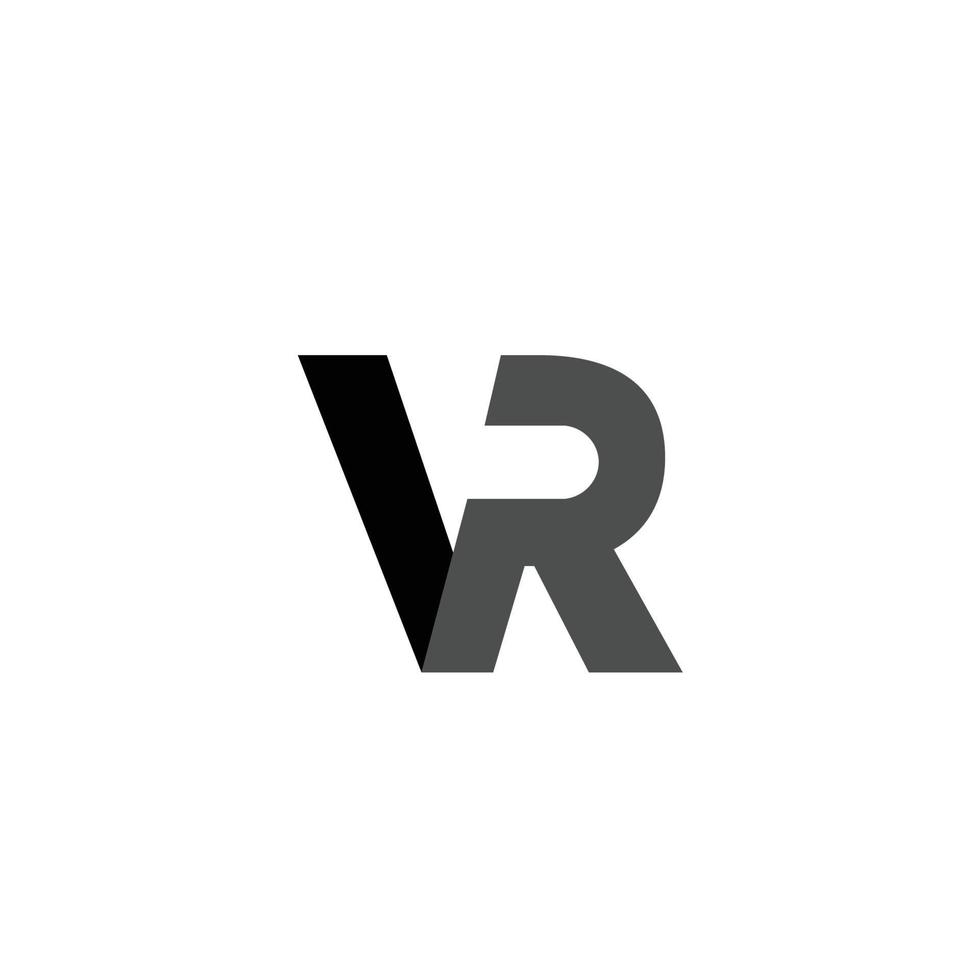 v r virtual 3d font modern technology logo virtual reality vector