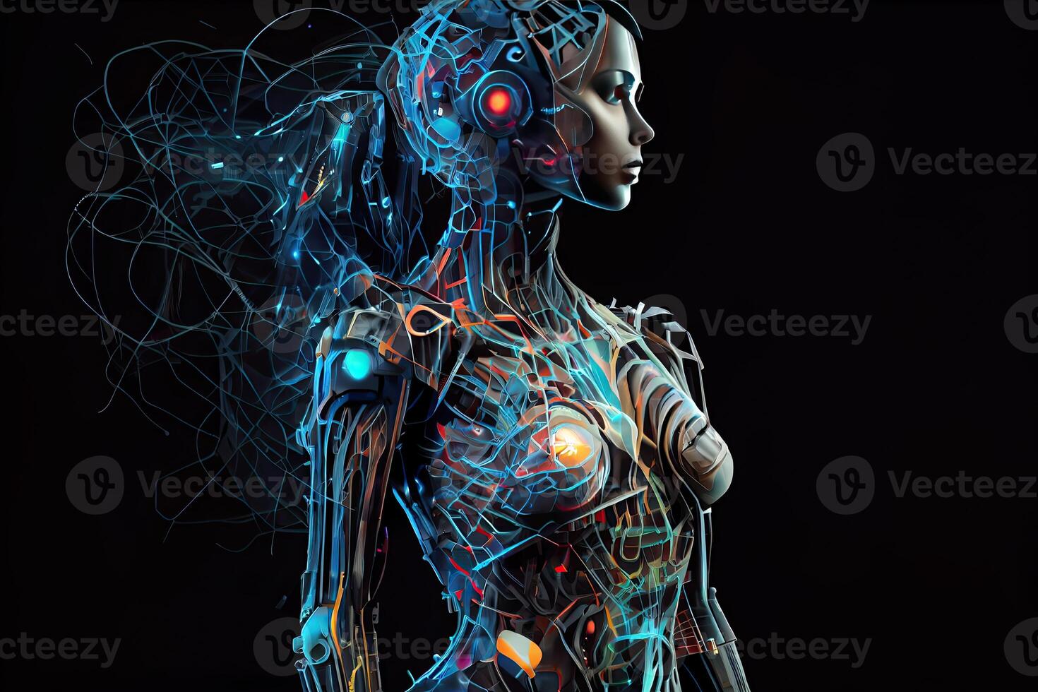 robot ai automation artificial intelligence ai futuristic photo