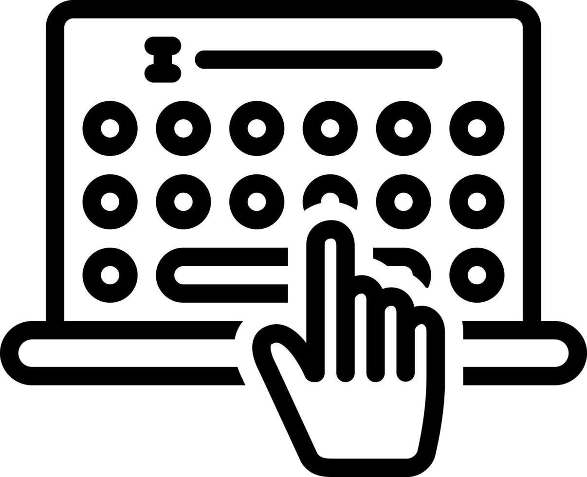 line icon for type vector