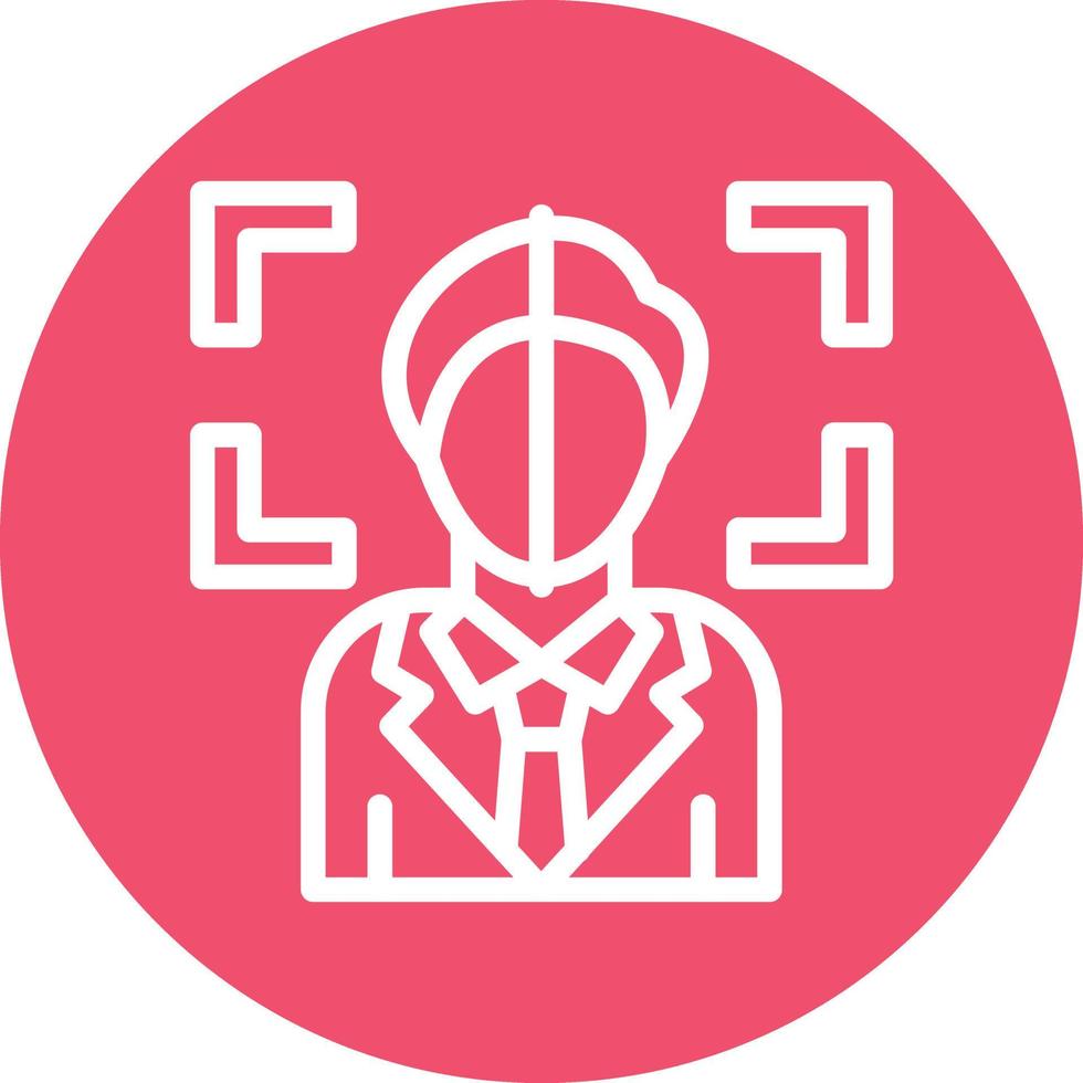 Face Scan Vector Icon Design