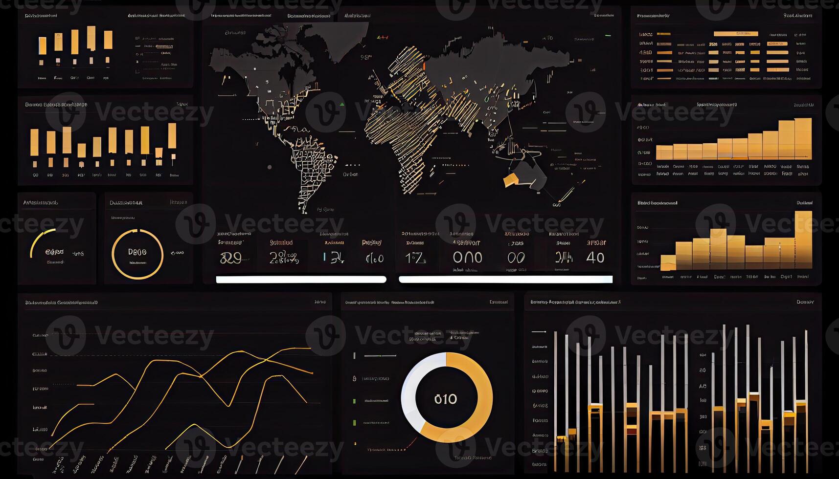 Analyst working on business analytics dashboard photo