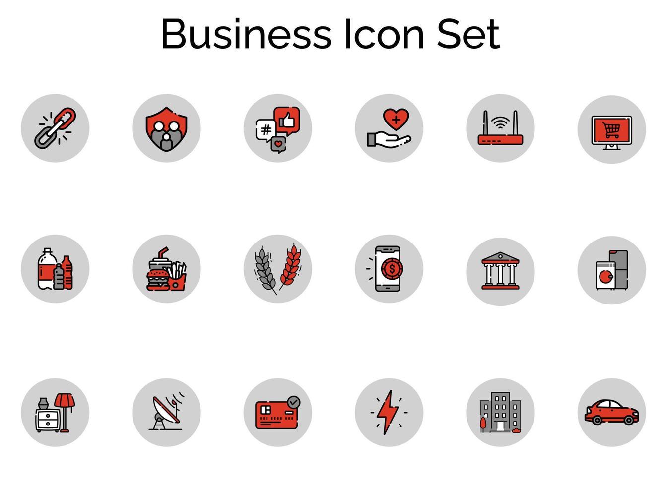 business icon set illustration vector