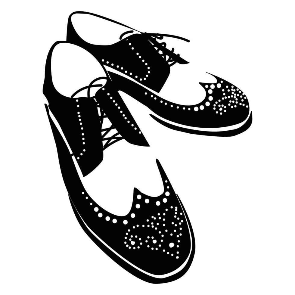 negro Zapatos ilustración vector