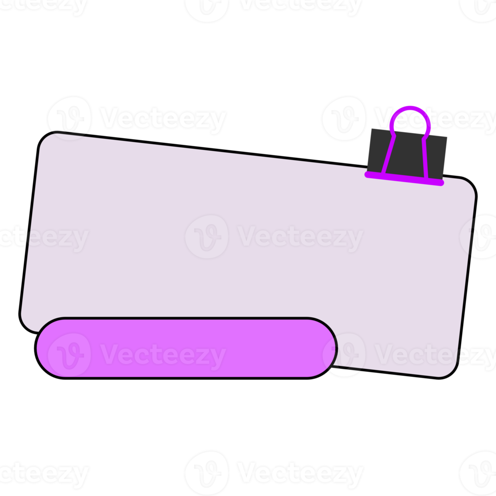 The Violet Card and Paper Clip png