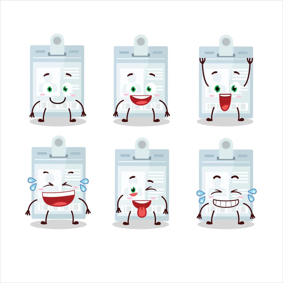 Cartoon character of id card with smile expression vector
