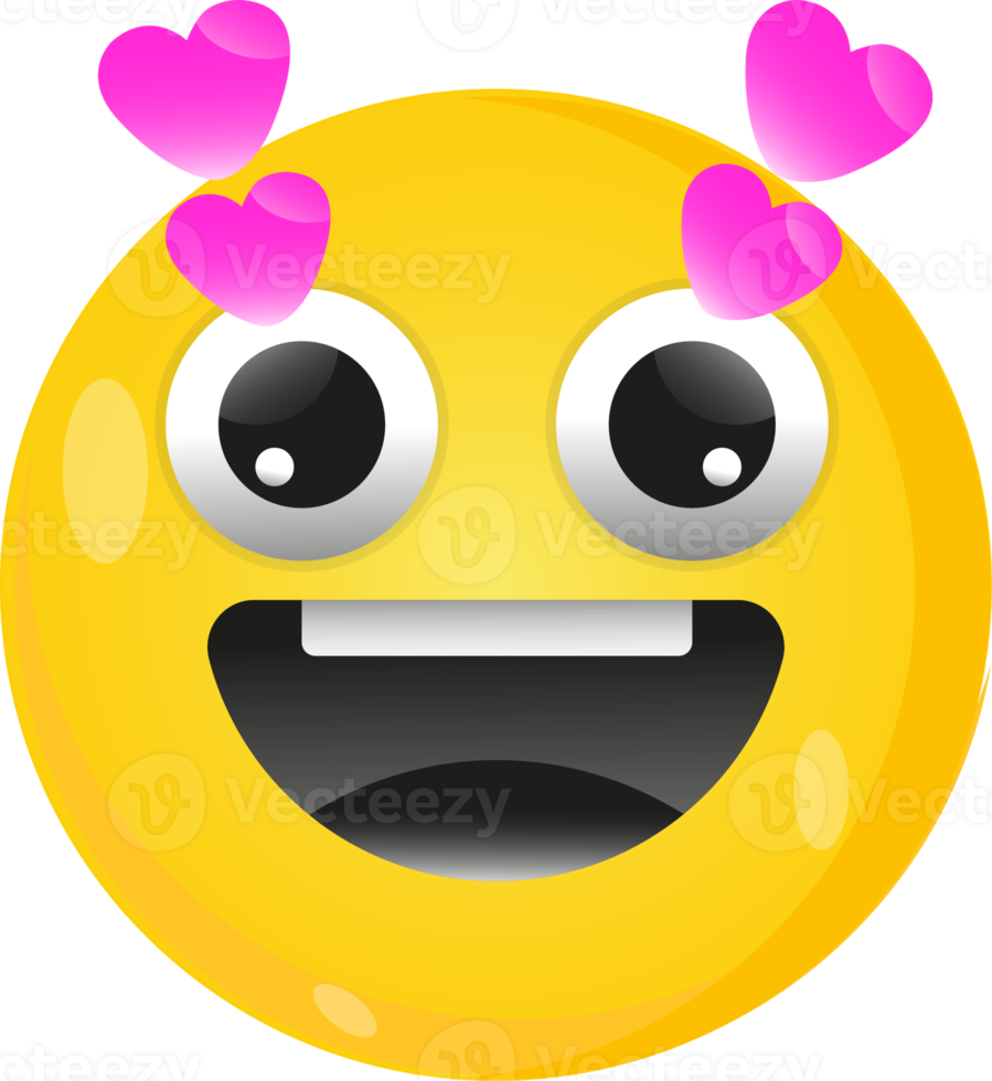 linda emoticon en transparente antecedentes png