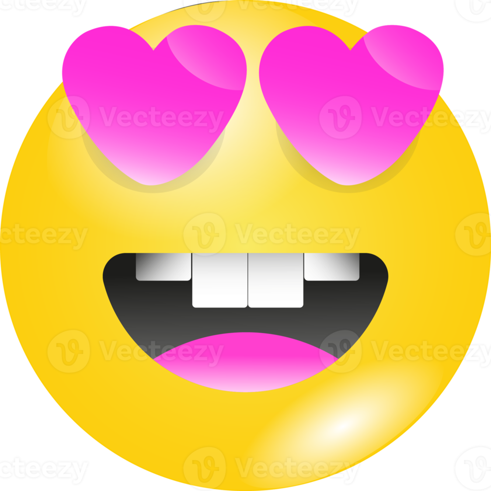 linda emoticon en transparente antecedentes png