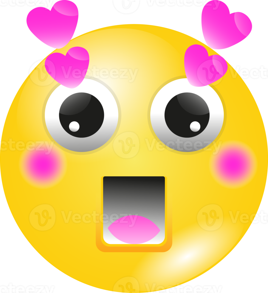 linda emoticon en transparente antecedentes png