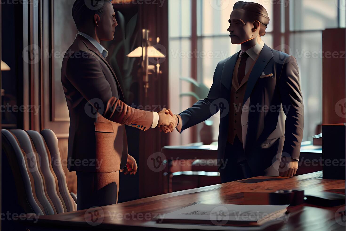 business people shaking hands photo