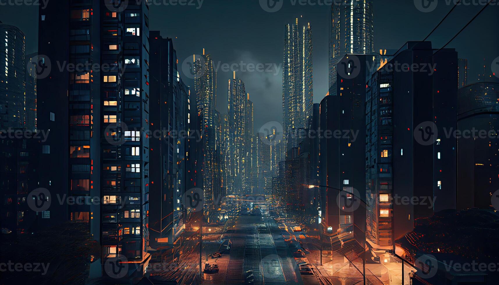 modern city At night photo