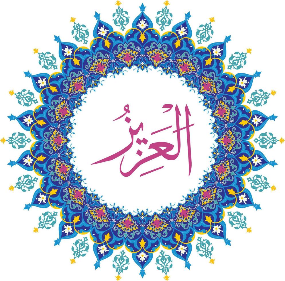 Allah Name with Round design vector