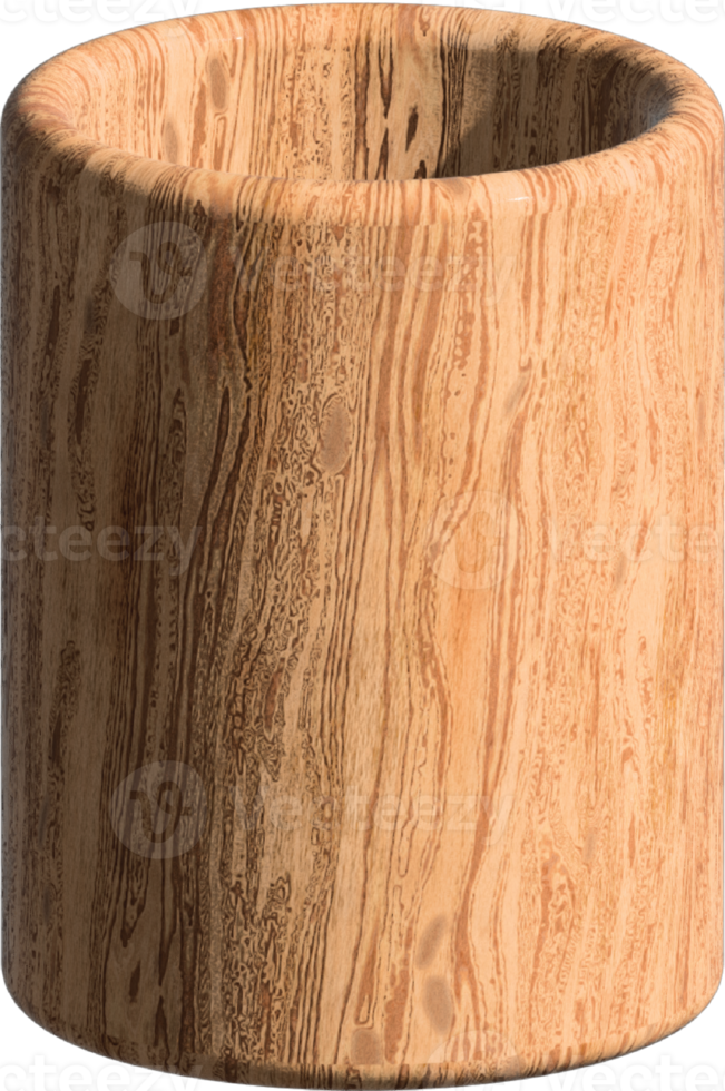 3d illustrazione di di legno classico bicchiere png