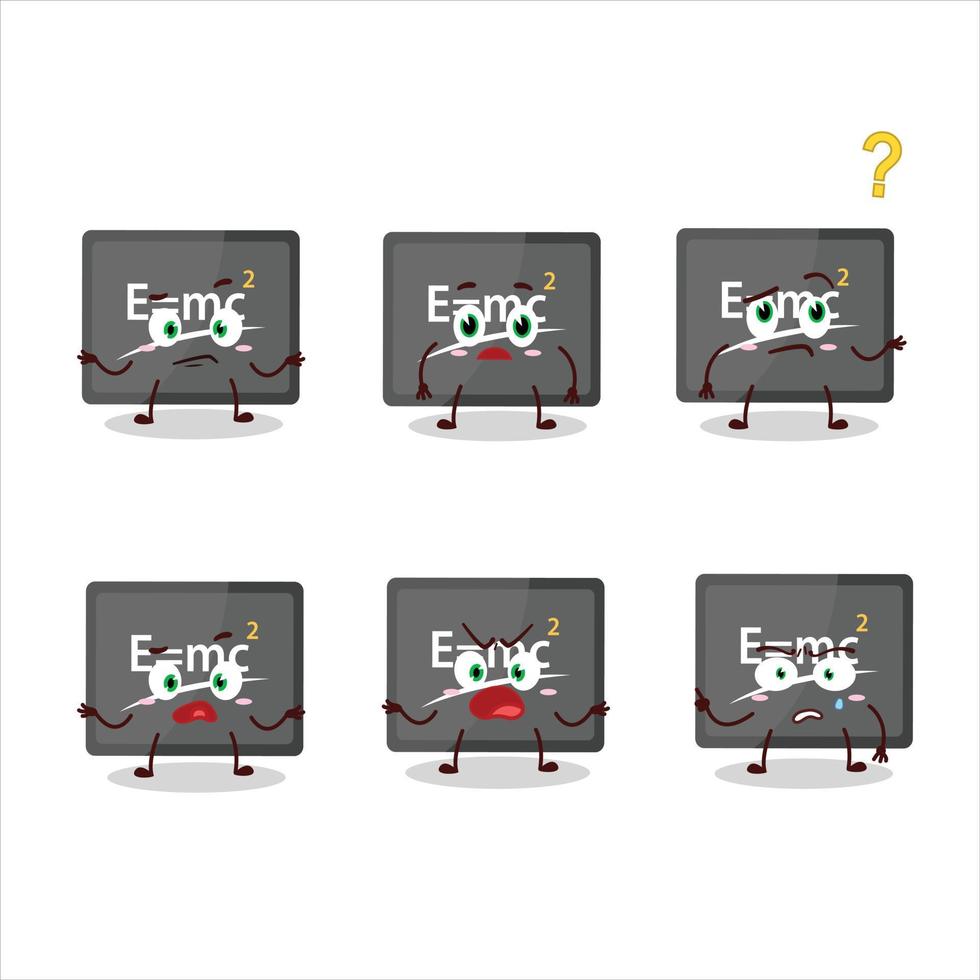 Cartoon character of physic board with what expression vector