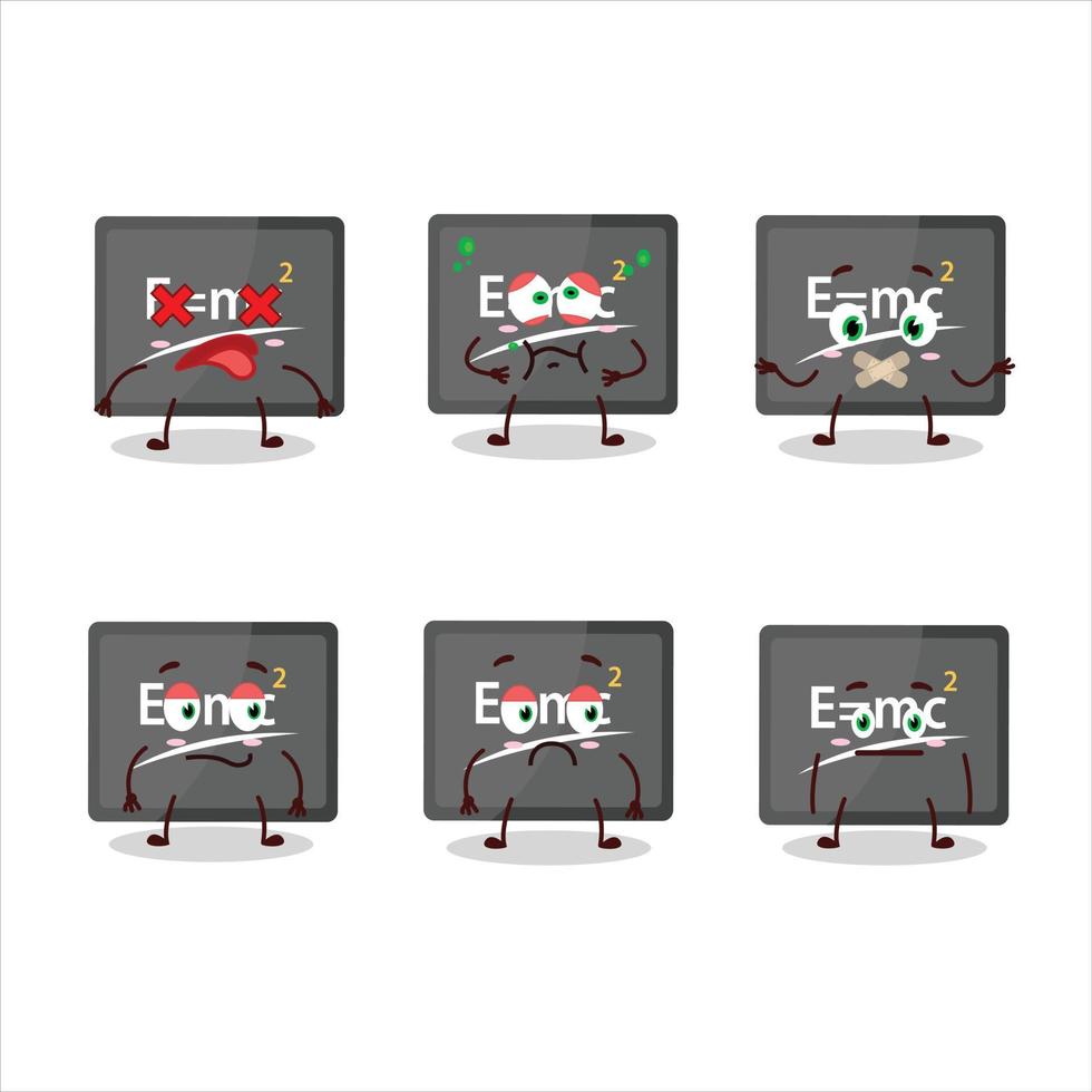 Physic board cartoon character with nope expression vector