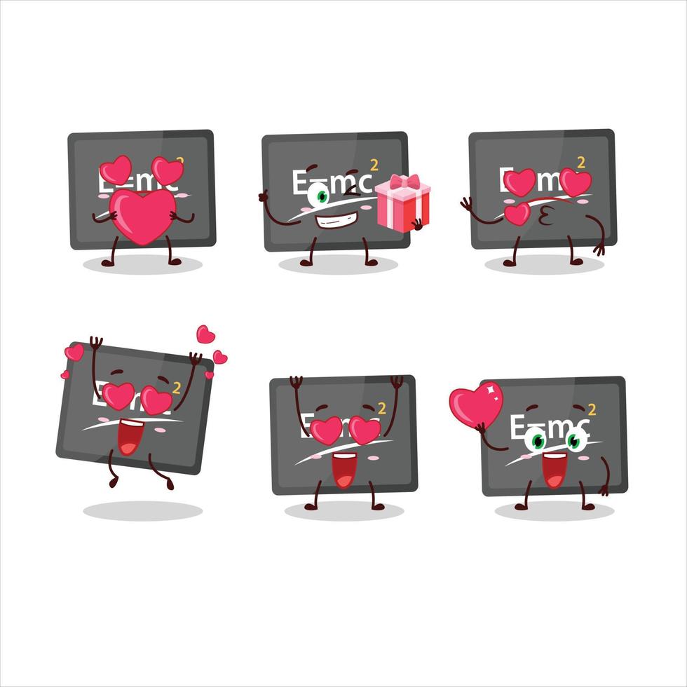 Physic board cartoon character with love cute emoticon vector