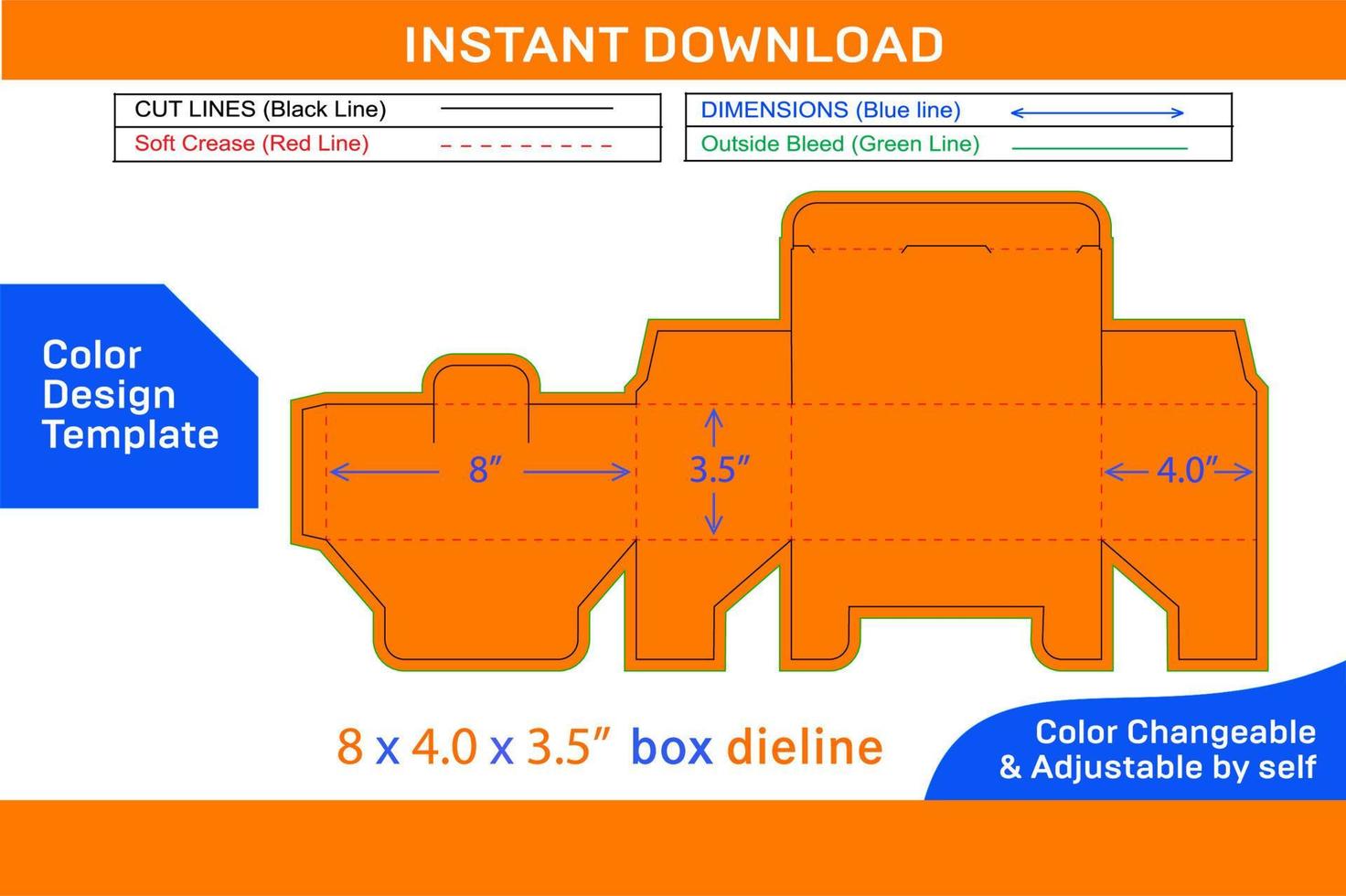 Disposable Face mask box packaging dieline template and 3D box design