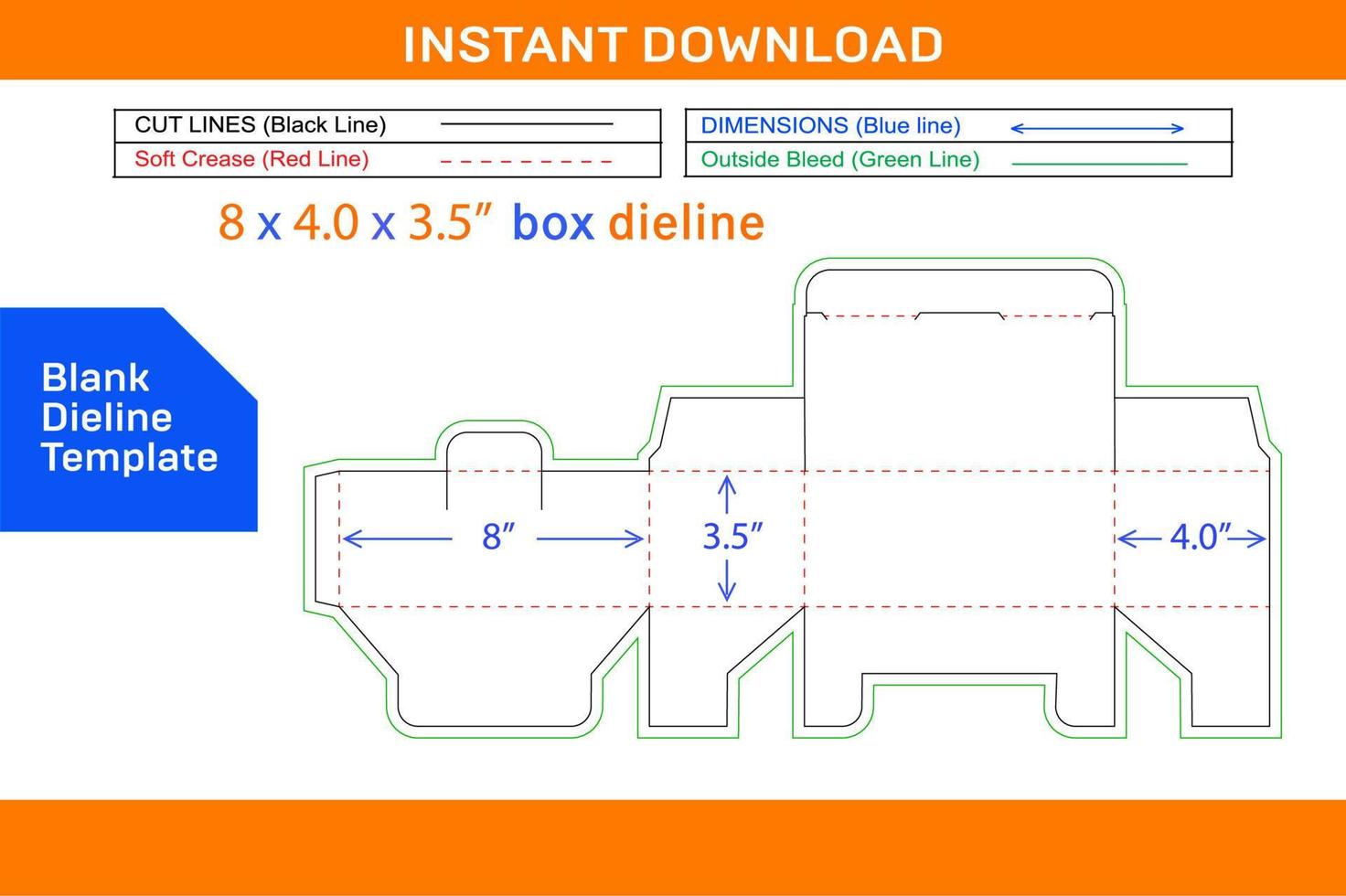Disposable Face mask box packaging dieline template and 3D box design Blank dieline template vector