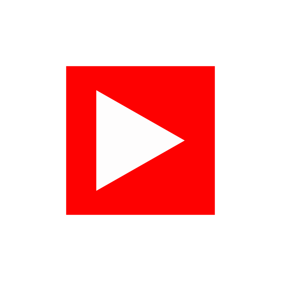 transparant youtube rechthoek icoon png